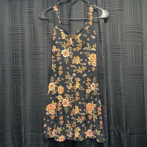 No Boundaries Black Floral Mini Dress - Picture 1 of 3